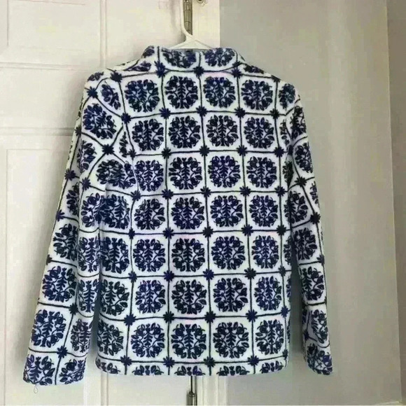 Vineyard vines island Tile printed soft fleece 1/2 zip pullover Girls sz L (14) - Picture 5 of 8